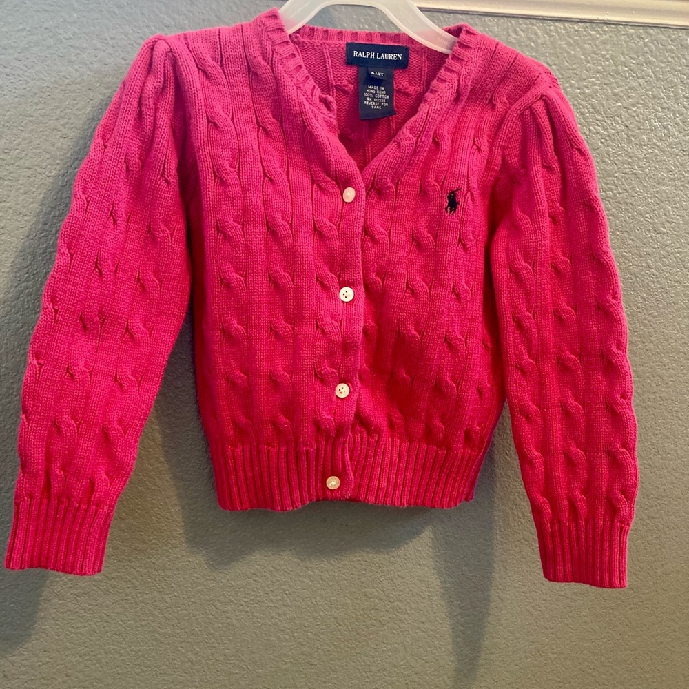 Ralph Lauren 4T Pink Cardigan